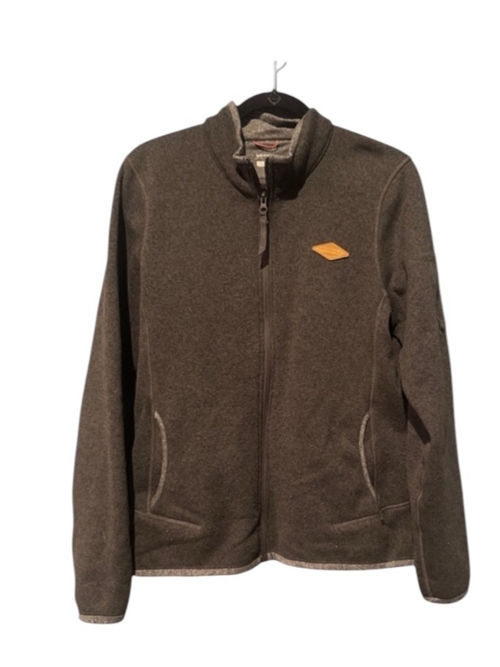 Merrell Dark Gray Full-Zip Fleece Jacket with Tan Patch